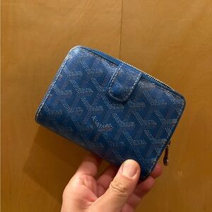 Goyard Sky Blue Zip Wallet
